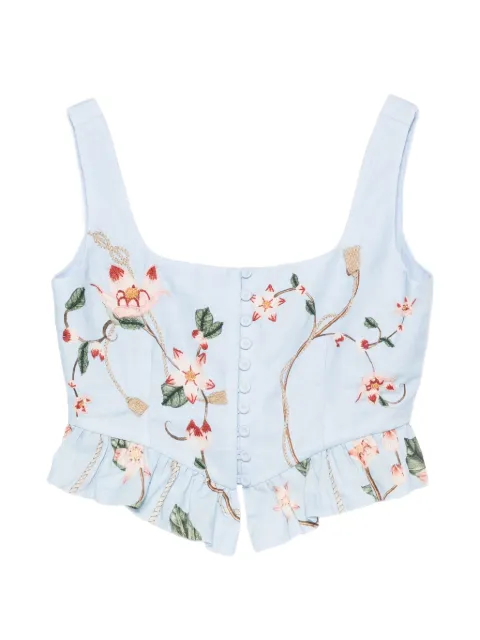Agua By Agua Bendita Eslabon Navegante cropped top Blue 21978
