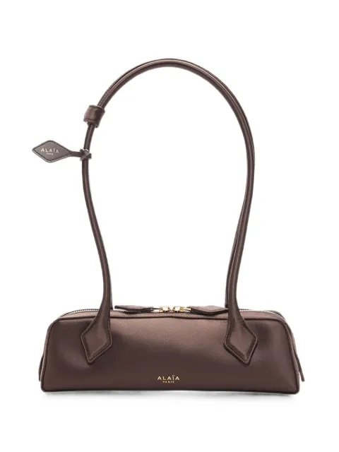 Alaïa le Teckel small bag in satin Brown AA1S06029A024