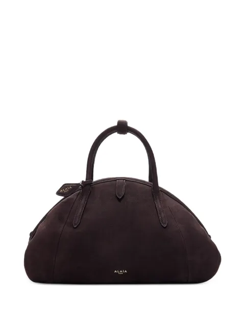 Alaïa purse top handle bag in nubuck Brown AA1L1009CA214