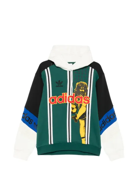 adidas graphic print hoodie Green KD1438