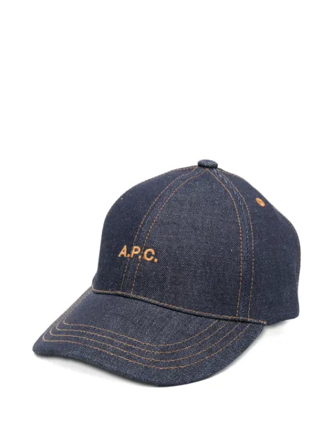 A.P.C. Thais topstitch baseball cap Blue COHIZM24127IAI