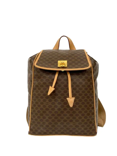 Celine Pre-Owned 2014 Macadam Coated Canvas backpack Brown 10EPQ4FTMF35WT87