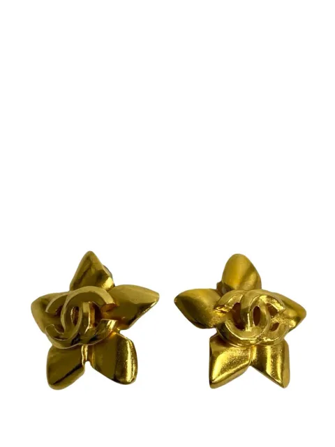 CHANEL Pre-Owned 1996 CC Gold Plated Star Clip On Earrings costume earrings Gold UTYL6CB373IPZS0E