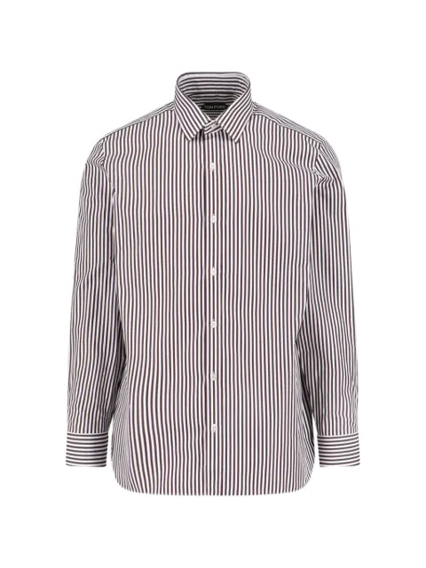 TOM FORD striped shirt Brown HLBA03C0010