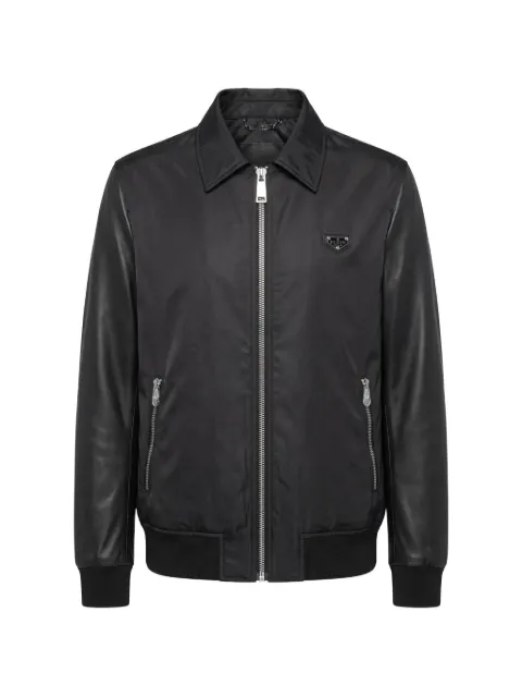 Philipp Plein nylon coster bomber jacket Black UAFCMRB3168PNY002N
