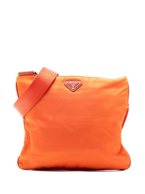 Prada Pre-Owned 2013-2025 Tessuto Zip Top crossbody bag Orange U2CYSKIW6BMLZTI2
