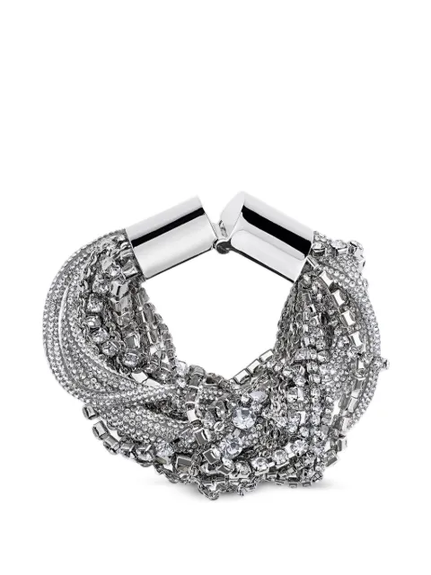AREA Messy crystal-embellished multi-strand bracelet Silver RS26AWJW0082OT01