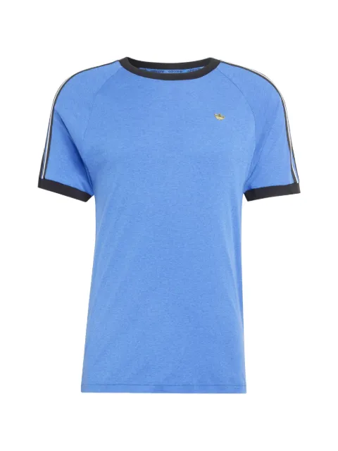 adidas striped-sleeve T-shirt Blue KD0341