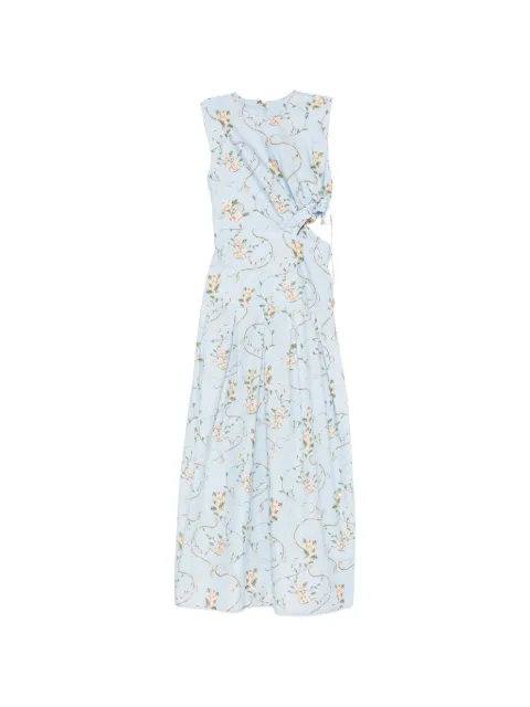 Agua By Agua Bendita Otono floral-print cut-out maxi dress Blue 21974