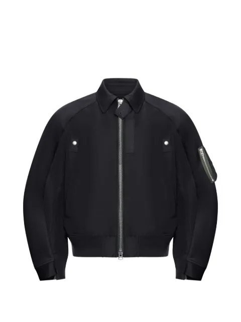 sacai chino zip bomber jacket Black 2603911M