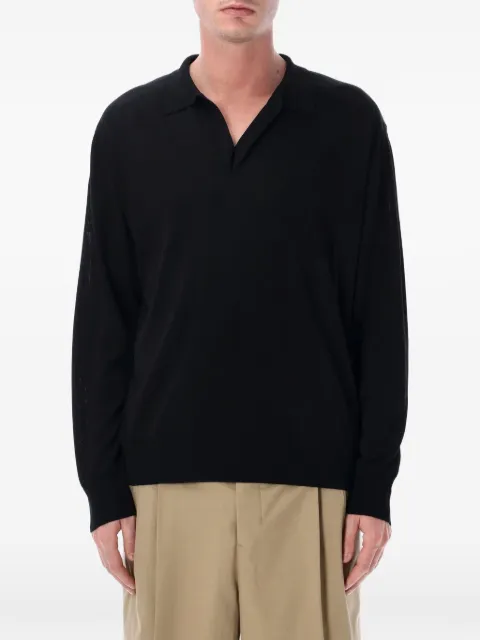 Roberto Collina polo collar sweater Black 261MYA160049