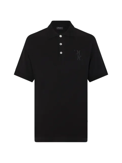 Billionaire Baroque short-sleeves polo shirt Black BAFCMTK8932BTE004N