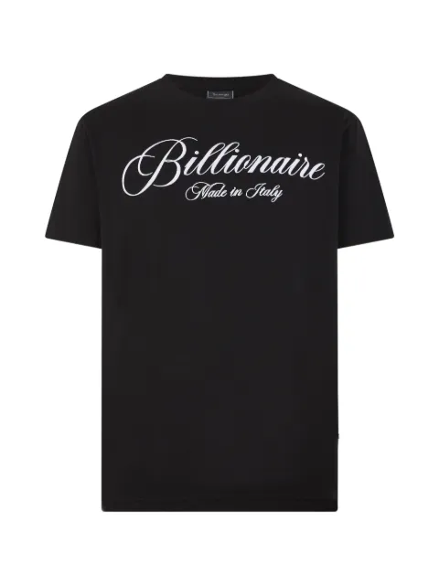 Billionaire Signature round-neck T-shirt Black BAFCMTK8939BTE014N