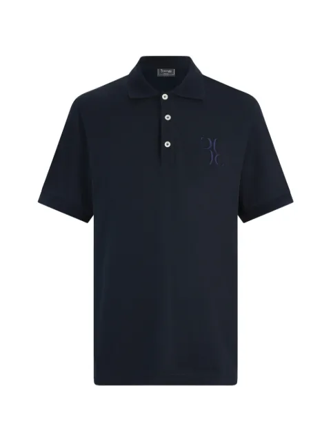 Billionaire embroidered polo shirt Blue BAFCMTK8932BTE004N