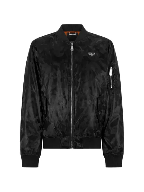 Philipp Plein nylon bomber camouflage Black UAFCMRB3157PNY002N