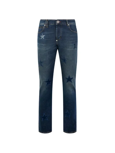 Philipp Plein super straight cut jeans Cocco Stars Blue SAFCMDT4297PDE037C