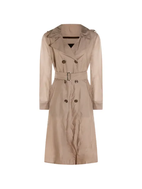 Moorer double-breasted belted coat Neutrals MODSP100137U0118