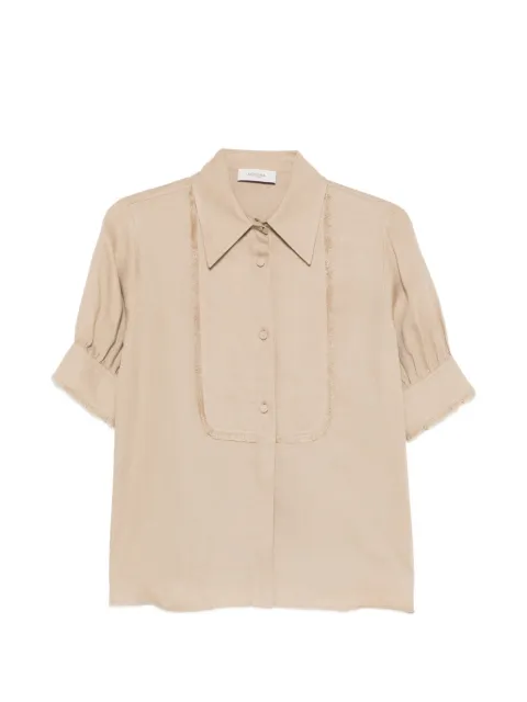 Agnona buttoned fringed shirt Neutrals TD1117YU3049