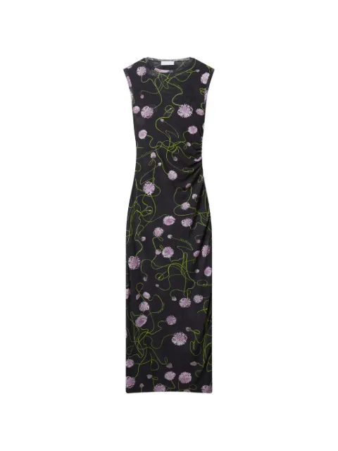 Stella McCartney mesh twisted floral dress Black 6J02943SQA57