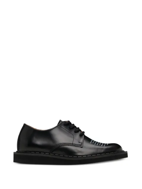 George Cox text-print Derby shoes Black UND03EVA040