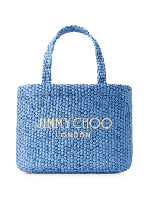 Jimmy Choo Beach East-West woven mini bag Blue BEACHTOTEEWMINIJYN