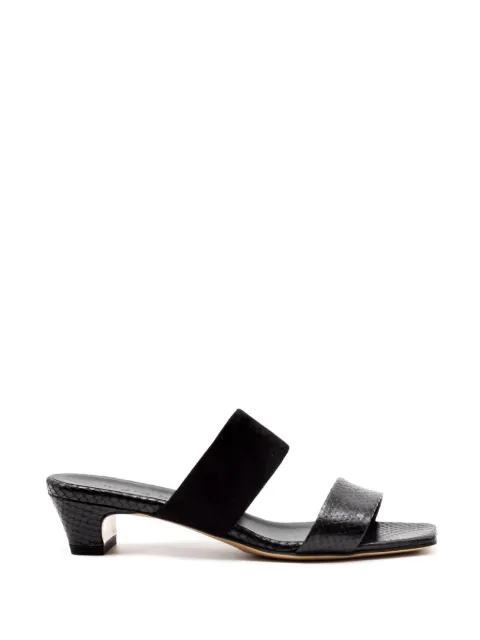 mara bini snakeskin-effect strap sandals Black Z551NERO