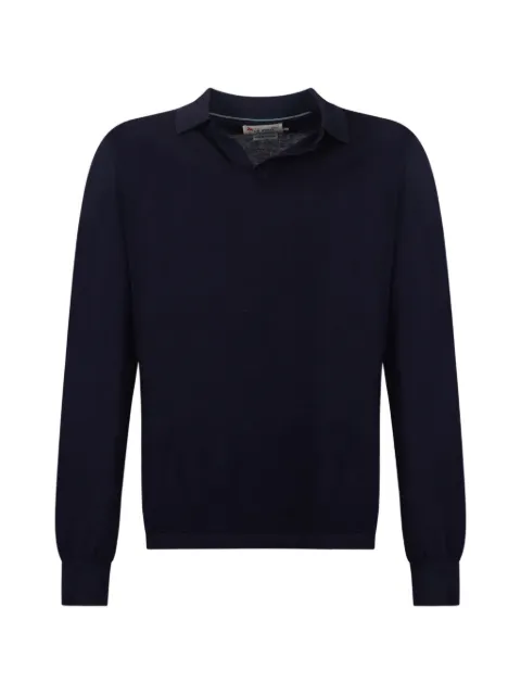 MC2 Saint Barth long-sleeved polo shirt Blue SLO000300097L