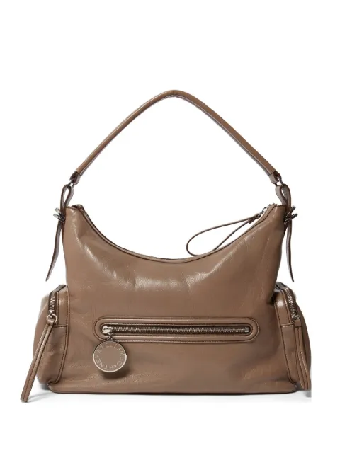 Stella McCartney Dartmoor cracked patent shoulder bag Brown 7B0178WP0632