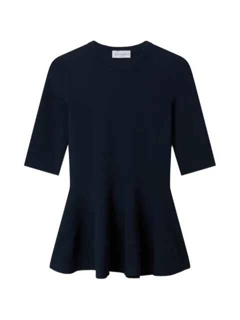Stella McCartney compact knit peplum top Blue 6K11923S2650