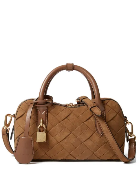 Stella McCartney Ryder woven suede-effect crossbody bag Brown 7B0139WP0706