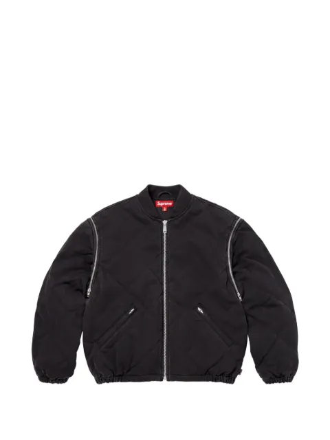 Supreme quilted-design bomber jacket Black SU26991