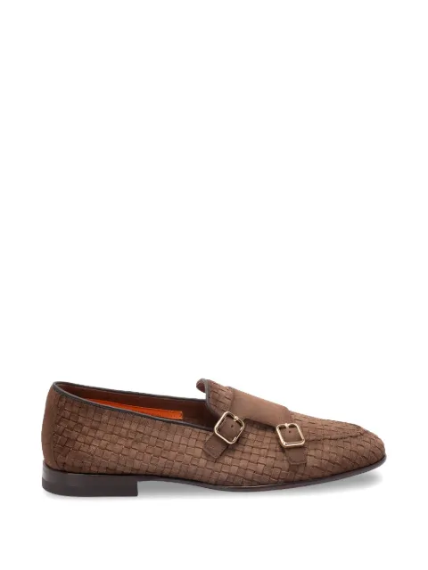 Santoni double-buckle loafers Brown MCNC19061LA3SAYCM21