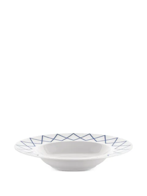 Alessi My Beaut China geometric-pattern platter (set of four) White ES222X4