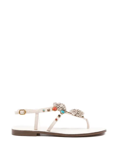 TWINSET flower-embellished sandals Neutrals 261TGT06400059