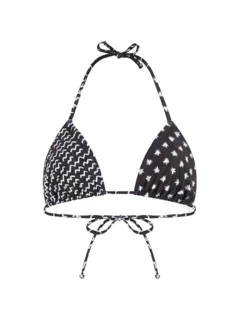 Donde Esteban star-print triangle bikini top Black SS26BIK610TOP