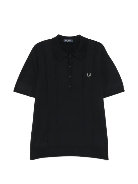 Fred Perry logo-embroidered polo shirt Black K2308