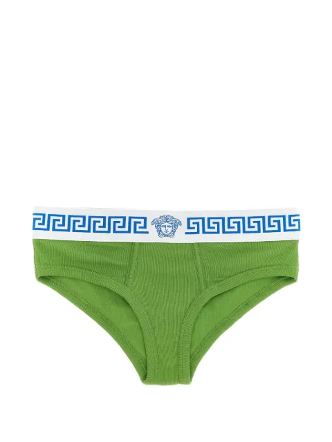 Versace Medusa ribbed briefs Green 10242221A17880