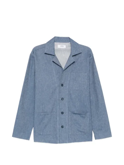 VELA SHOP patch-pocket button-up shirt Blue I28INDPDD0201