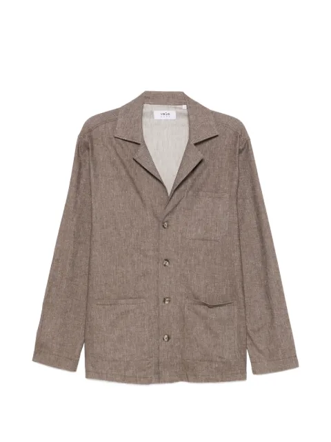VELA SHOP patch-pocket long-sleeve shirt Brown I28INPDD0214