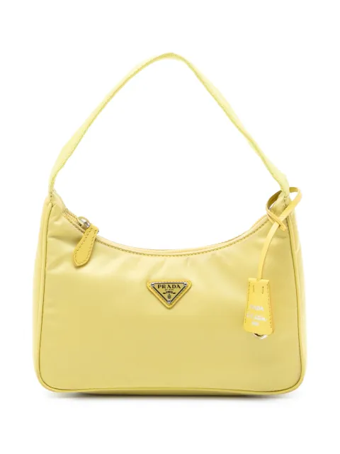Prada Pre-Owned 2019-2026 Mini Tessuto Re Edition 2000 shoulder bag Yellow FUREM8JB8HPJMAQ9