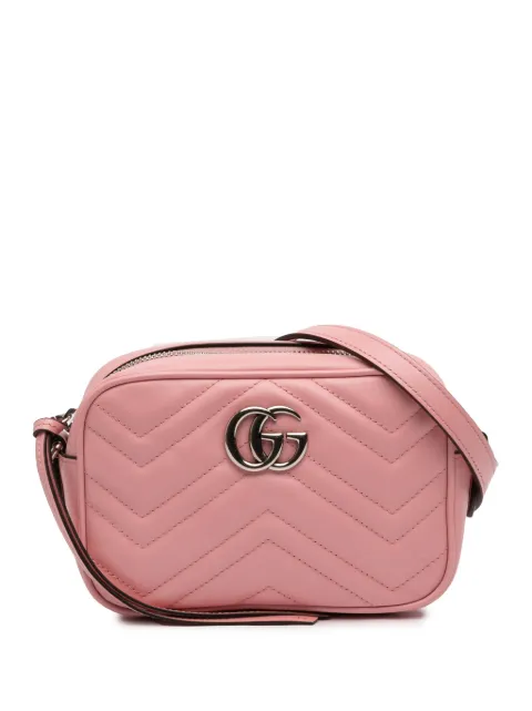 Gucci Pre-Owned 2016-2025 Mini GG Marmont Matelasse Leather crossbody bag Pink YEINYWIVR2AWABNZ