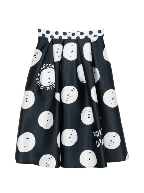 alessandro enriquez polka dot print skirt Black SS26AESK01DUB