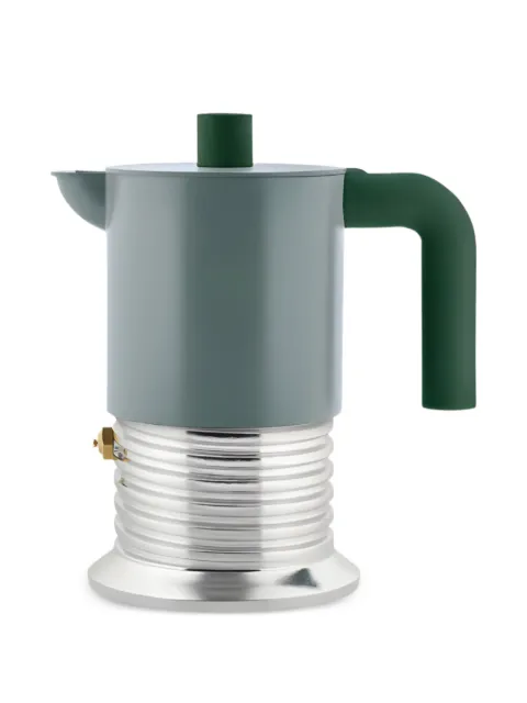 Alessi ribbed-design espresso maker Green PM016GR