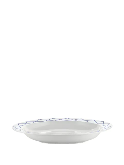 Alessi My Beaut China geometric-print serving platter White ES222238