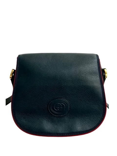 Gucci Pre-Owned 20th Century Grained Calfskin Interlocking G crossbody bag Blue ZHOMBBOAIUJZFTGG
