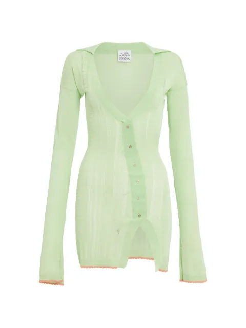 Donde Esteban long-sleeve mini dress Green SS26DRS702