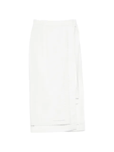 Tela embroidered midi skirt White B1002201T161