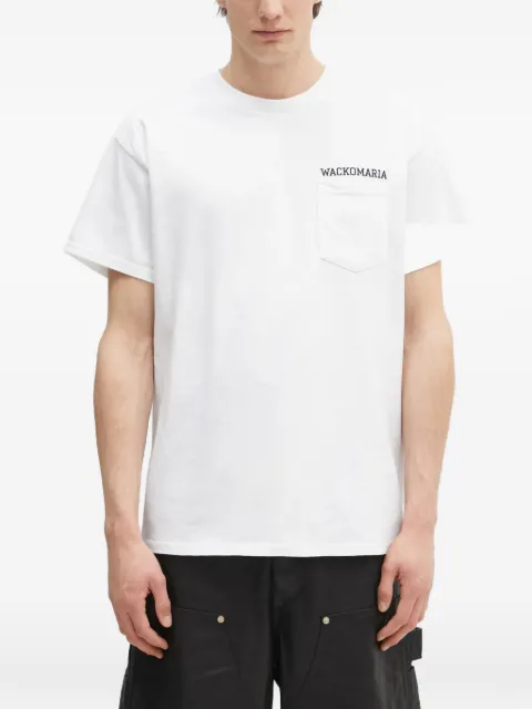 WACKO MARIA x Keith Haring graphic-print chest-pocket T-shirt White KHWMTEE01