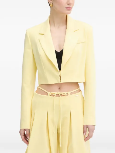 FRACOMINA cropped blazer Yellow FJ26SJ1002W84201