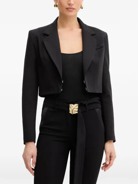 FRACOMINA logo-detail cropped blazer Black FJ26SJ1002W84201